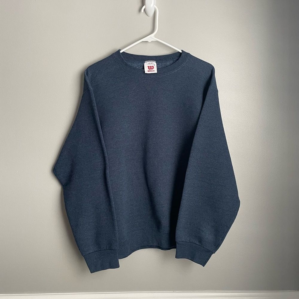 Vintage Wilson Navy Blue Pullover Sweatshirt Size Men's Medium